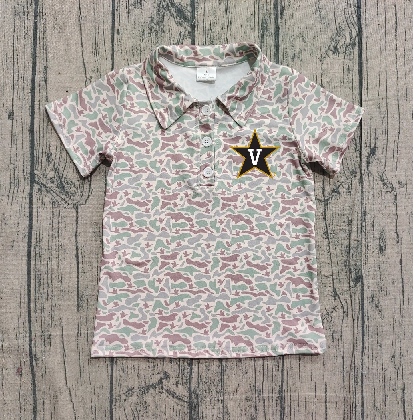 Custom moq 5 mix size milk silk baby boys clothes team camouflage summer short sleeve top-25.11.20