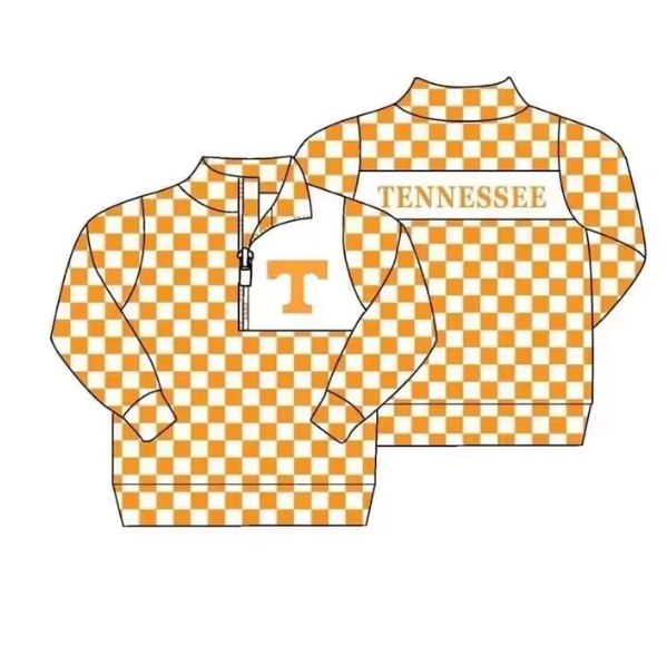 DeadlineDecember 4 custom no moq eta 6-8weeks Orange Plaid Zip-Up Sweatshirt