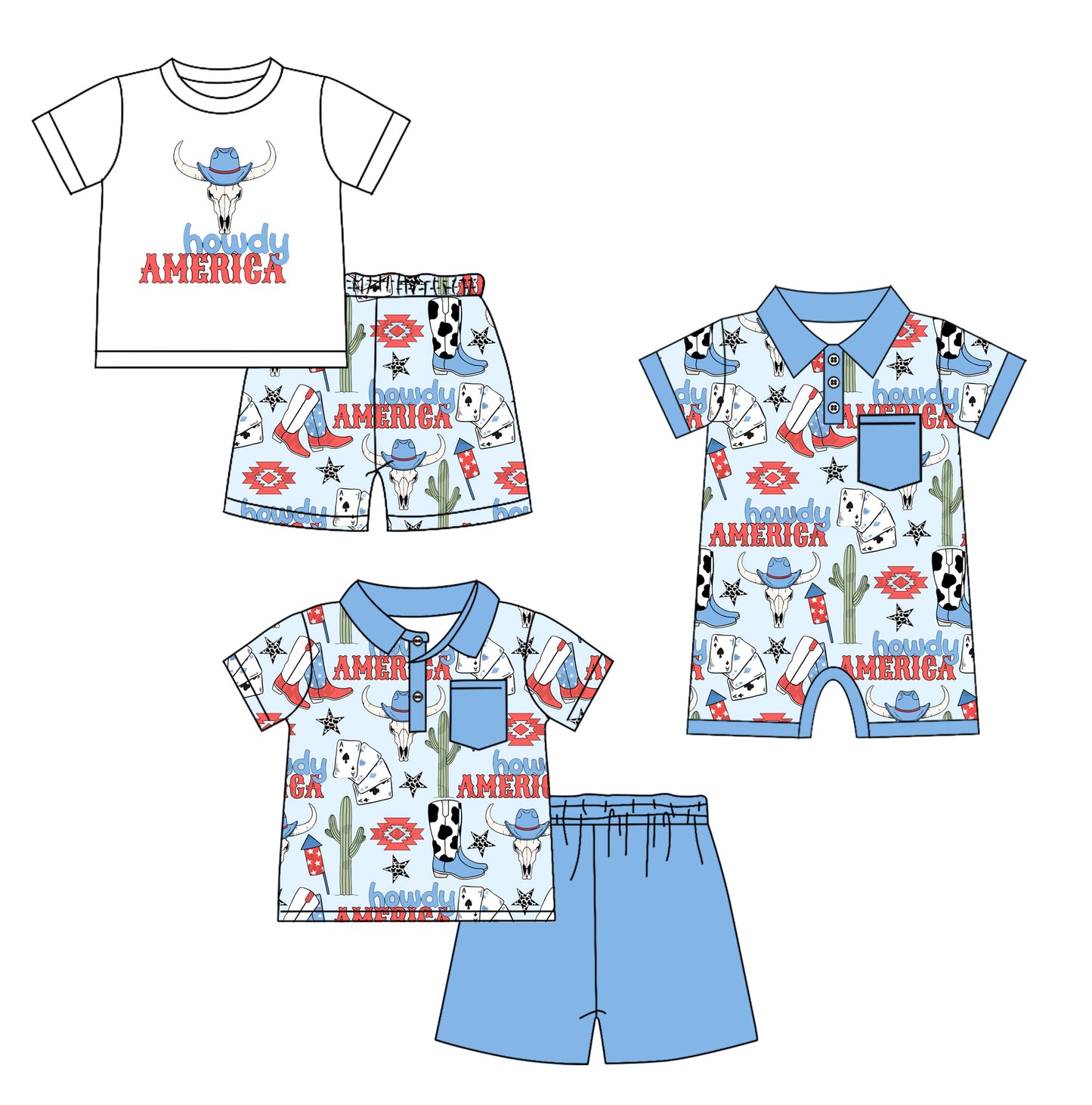 4.1 custom each style moq 5eta 4-6week Sibling Sister AMERICAN cow head baby boy sets 1 and sets 2 and boy rompers match family design