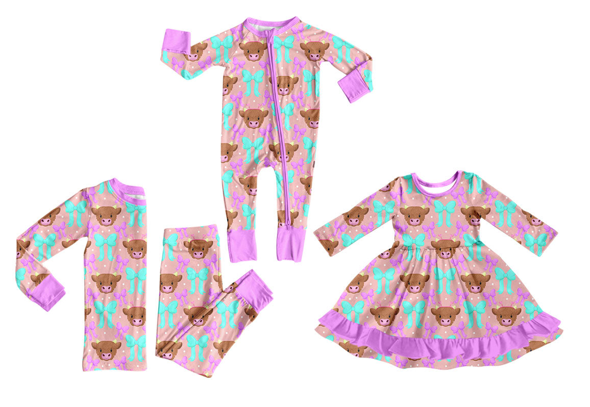 25.11.25 custom each style moq 5 eta 6-8week Sibling Sisters bow baby girl long sleeve pants sets and dress and rompers match family design