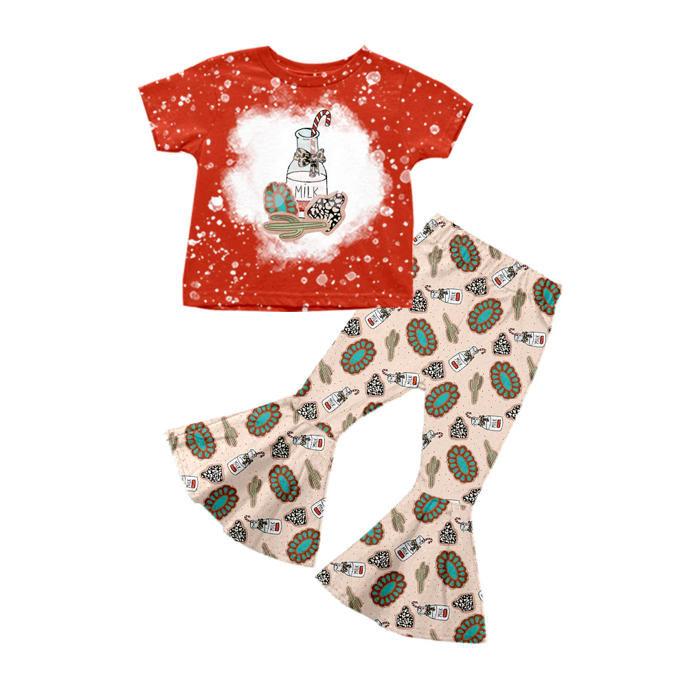 9.6 custom each style moq 5eta 4-6week baby girls clothes red short sleeve pants sets