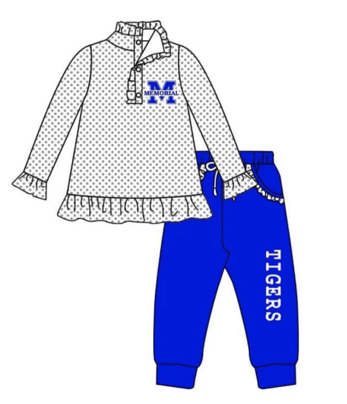 baby girls clothes team TIGERS long sleeve pants summer outfit