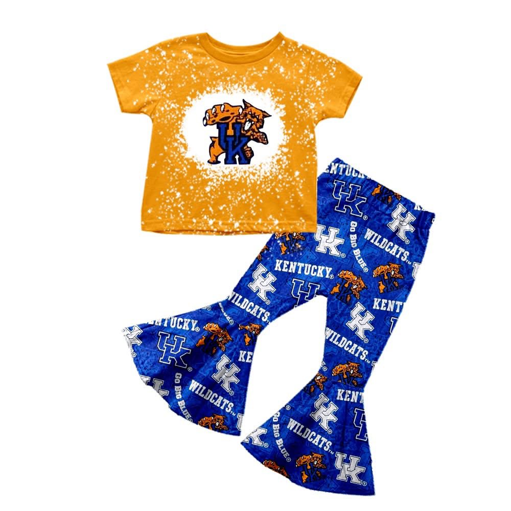Custom moq 5 mix size milk silk eta 6-8weeks summer team orange blue baby girls clothes team short sleeve pants sets-25.7.15