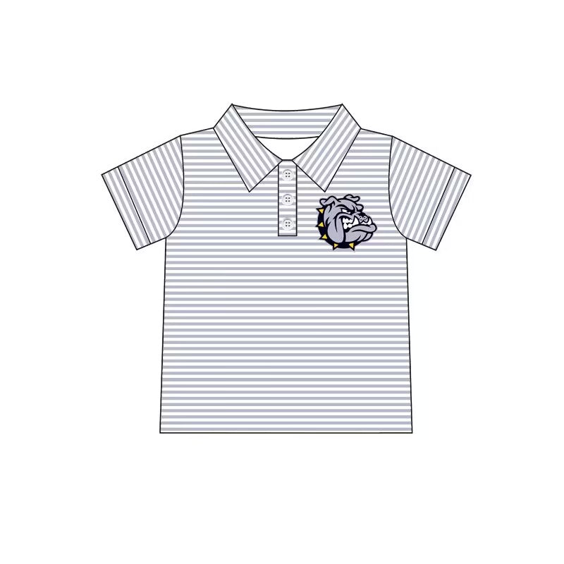 custom moq 5 tat about 4-6 weeks team baby Boys clothes striped Milk Silk short sleeve top