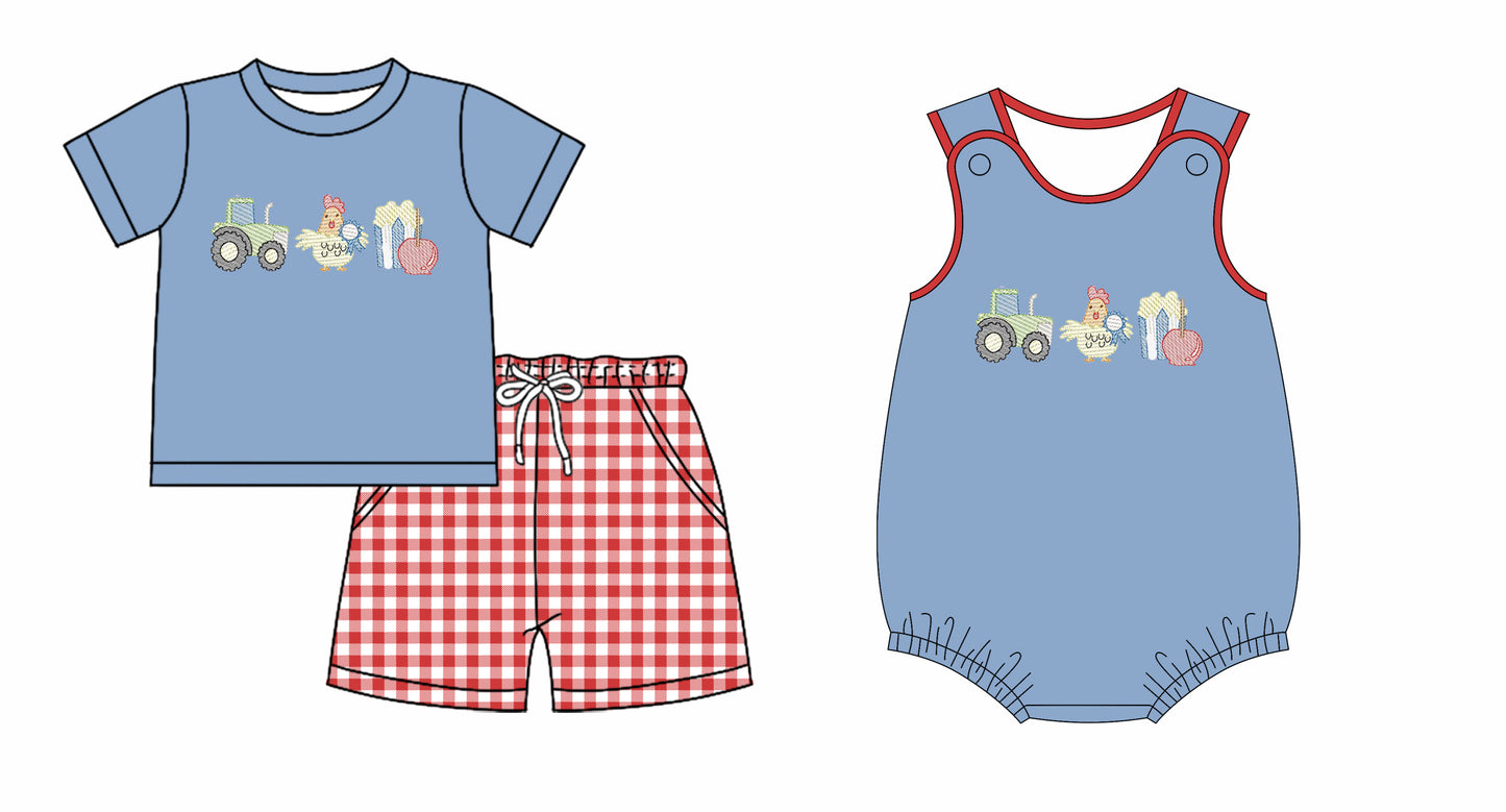 25.10.23 custom each style moq 5 eta 6-8 week Sibling Sister baby boy short sleeve shorts sets and boy rompers match family design