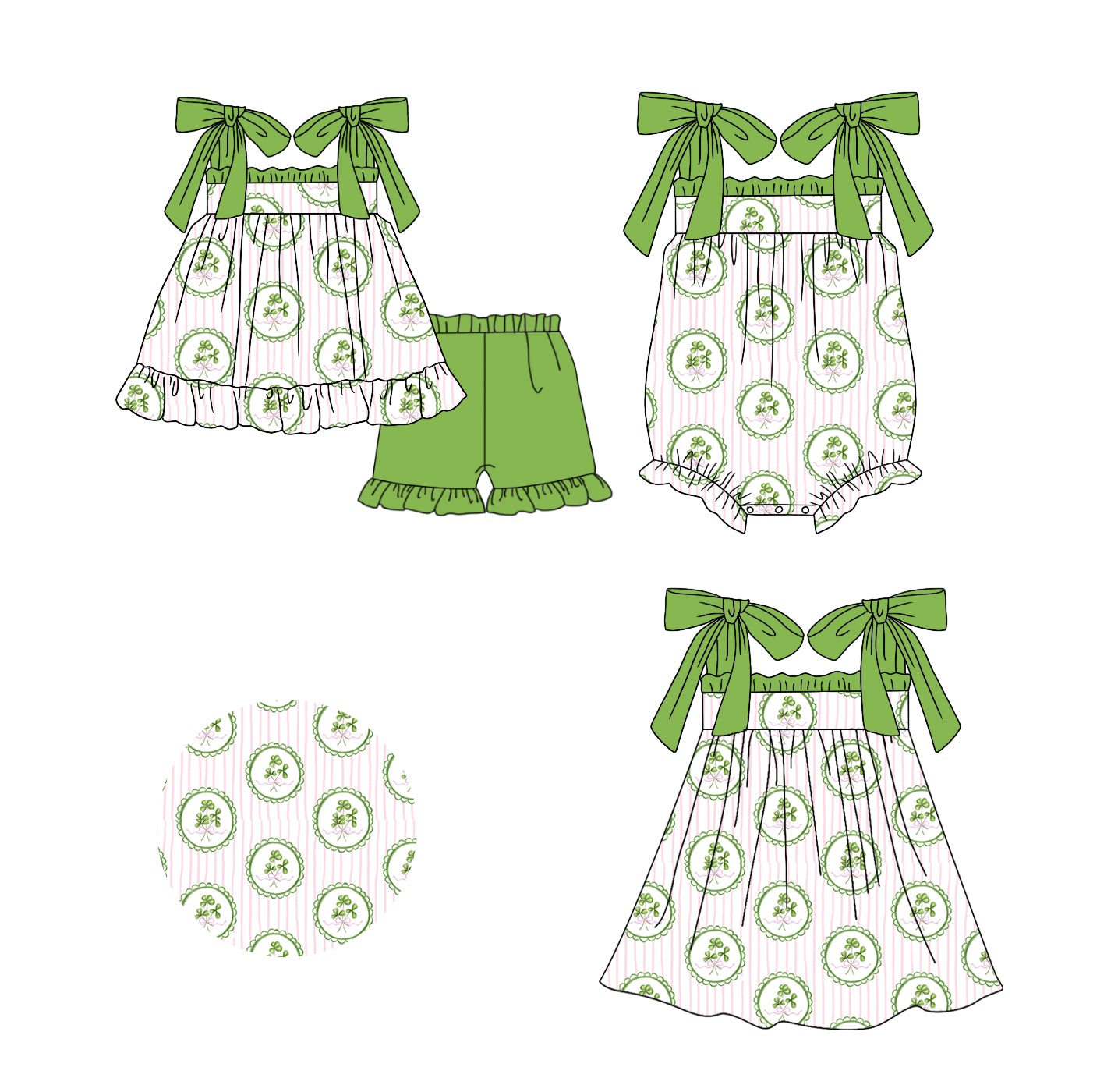 11.16 custom each style moq 5eta 4-6week Sibling Sister floral bow baby girl short sleeve shorts sets and dress and rompers match family design
