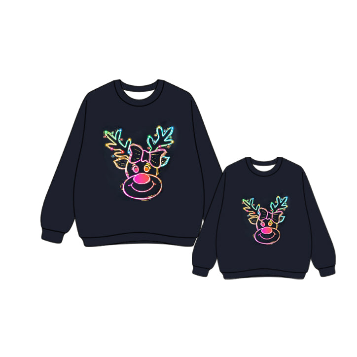 25.7.25 custom each style moq 5eta 4-6week Sibling Sister Christmas long sleeve top and adult top match design