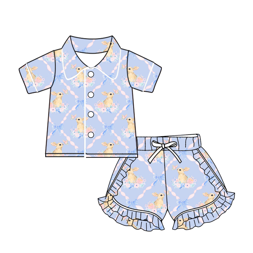 10.22 custom each style moq 5eta 4-6week baby kids clothes easter short sleeve shorts pajamas sets