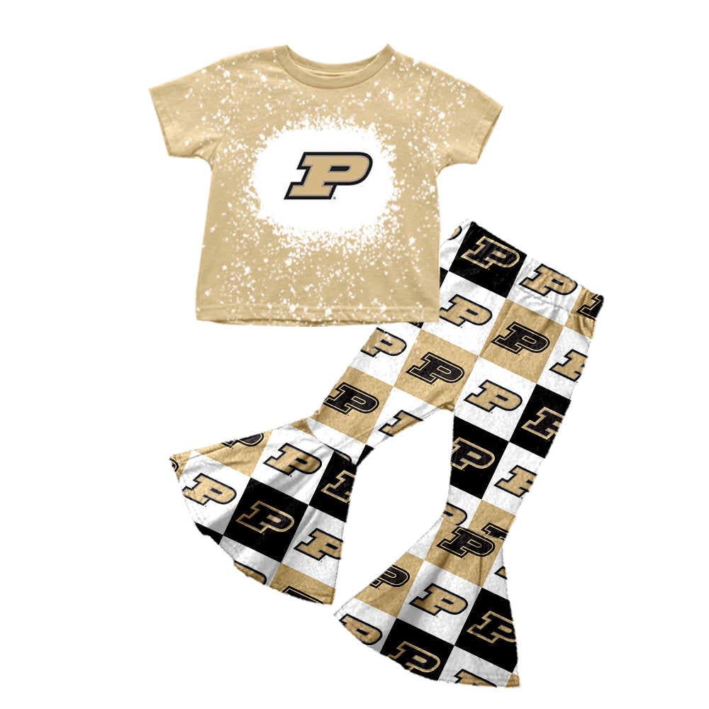baby girl clothes team P top pants toddler girl summer outfit