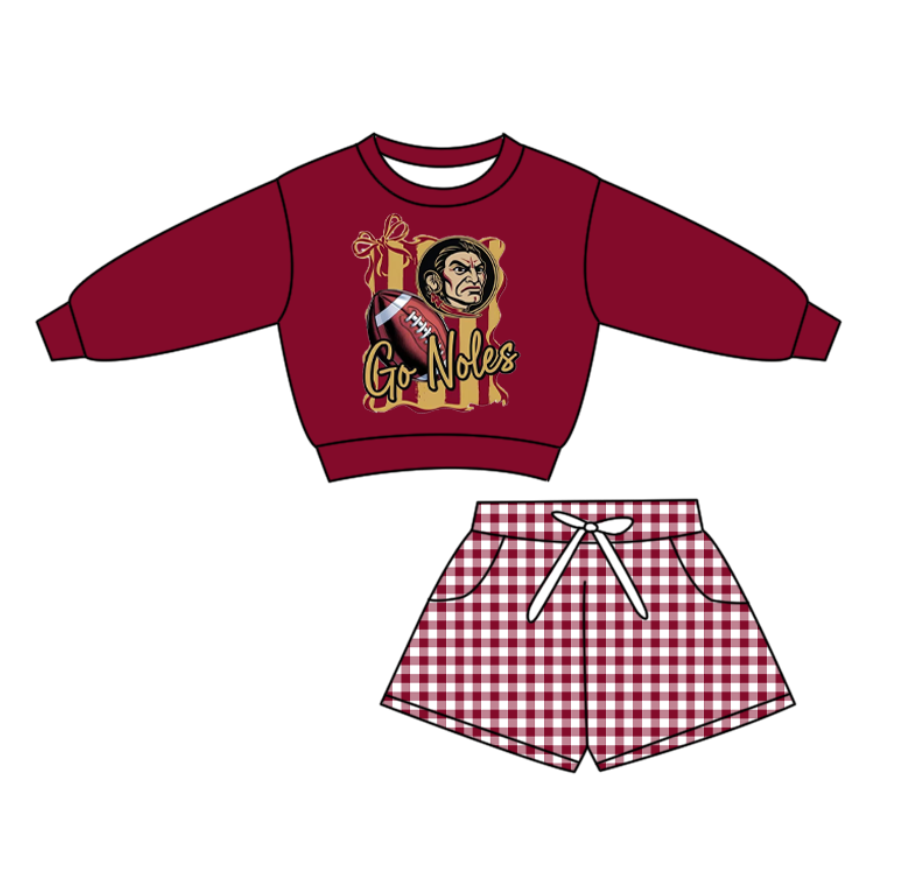 Custom moq 5 mix size milk silk summer teams baby boys clothes dark red long sleeve shorts sets-25.10.28