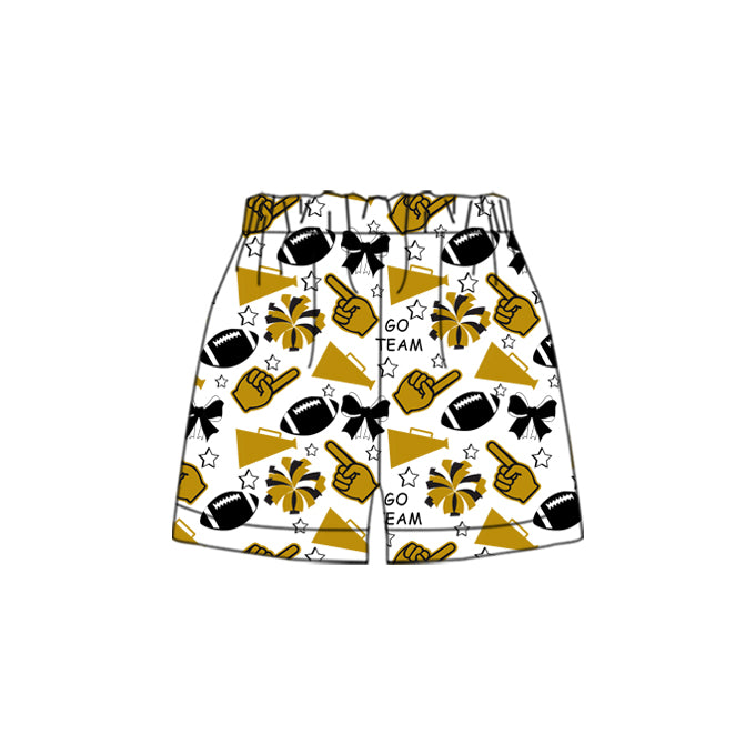 Custom moq 5 each style summer teams baby girls clothes team khaki hooded long sleeve tops and short sleeve top and dress and shorts-25.6.12