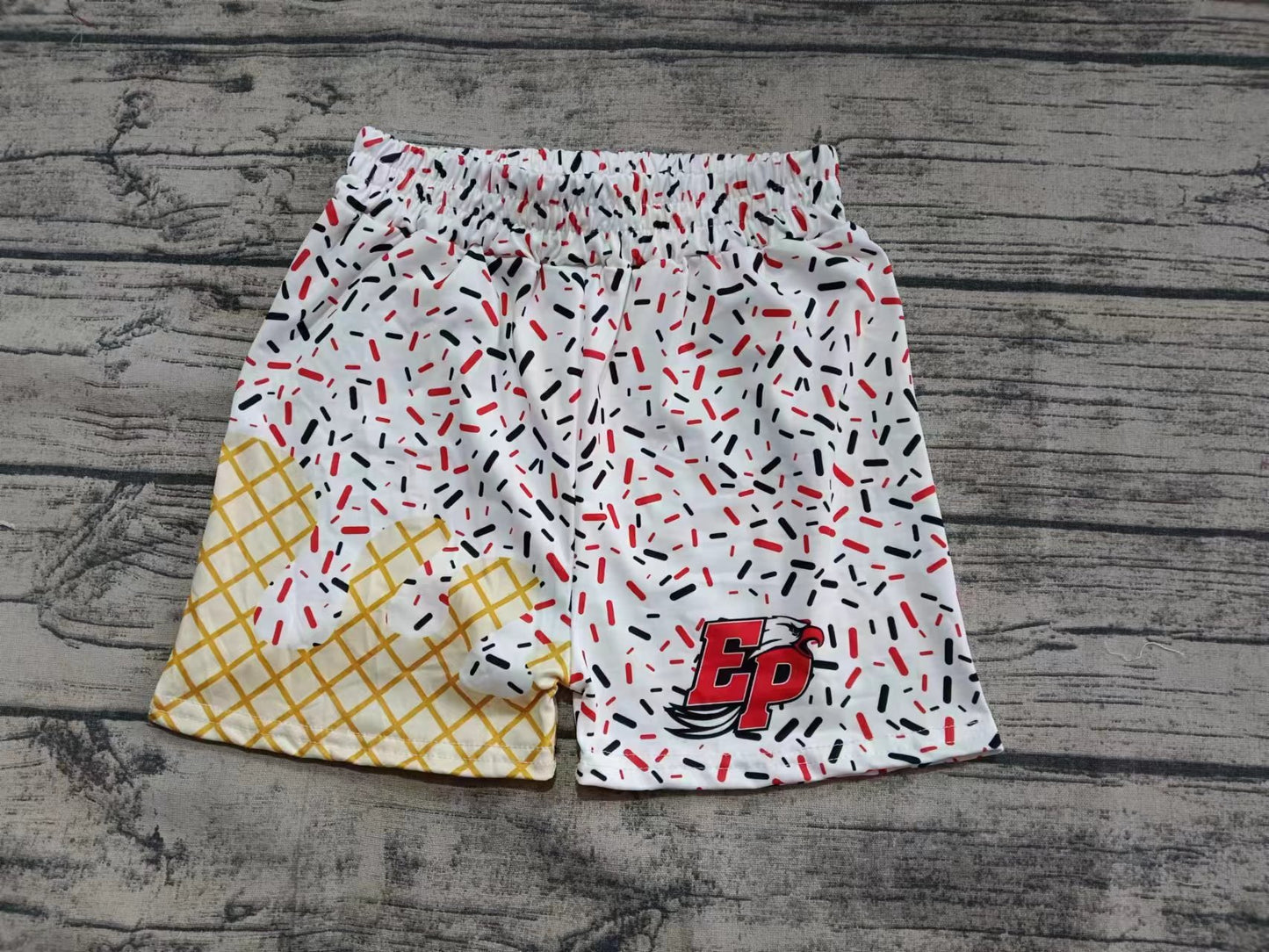 Custom moq 3 eta 6-7weeks kids clothes Gold gray Beach Summer Shorts