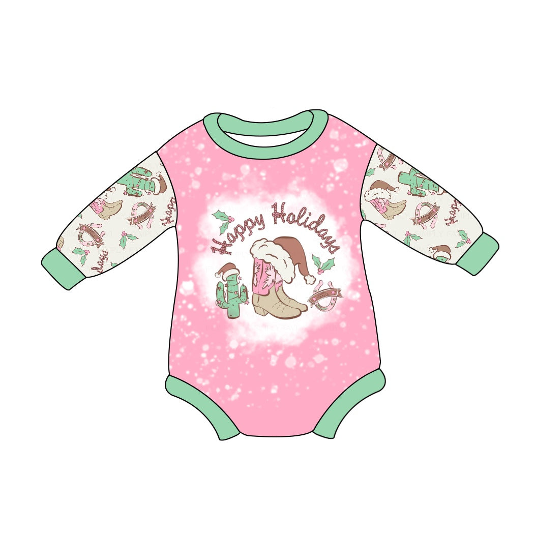 9.3 custom each style moq 5eta 4-6week Sibling Sister Christmas pink baby girls sets and rompers match family design
