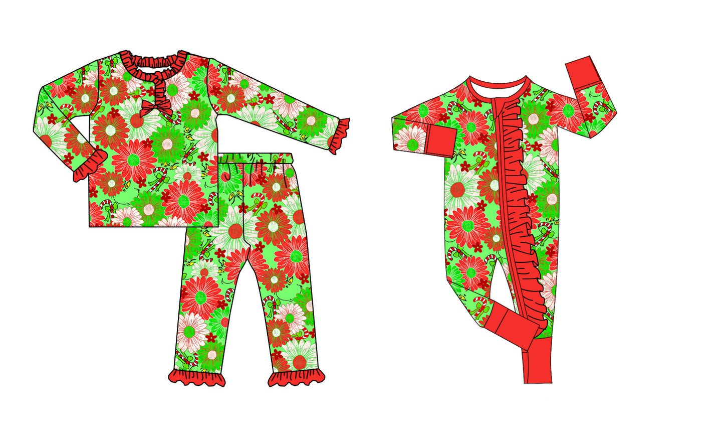 25.8.27 custom each style moq 5eta 4-6week Sibling Sisters Christmas baby girl clothes long sleeve pants sets and romper match family design
