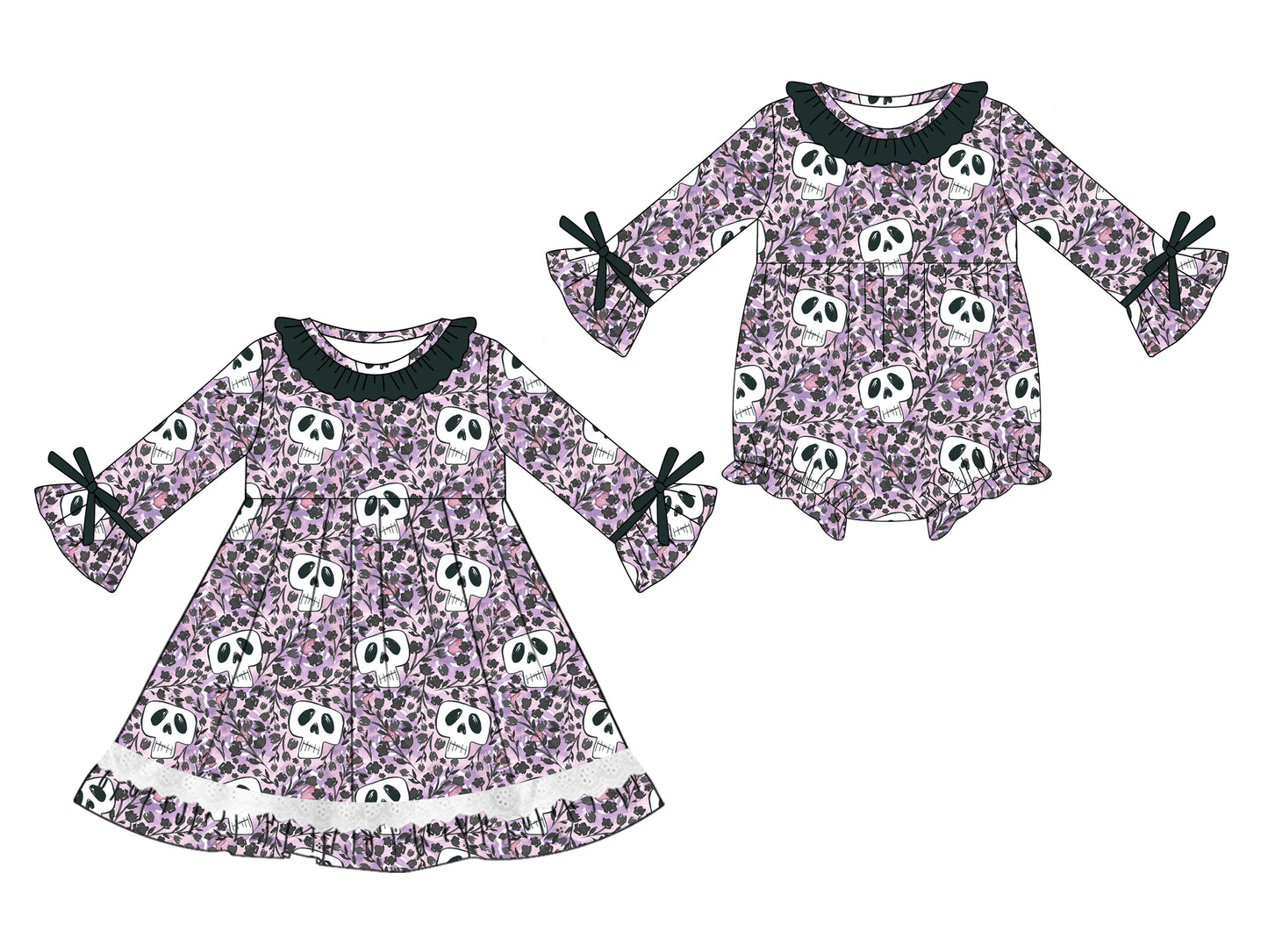 25.5.12 custom each style moq 5eta 4-6week Sibling Sisters baby girl long sleeve dress and rompers match family design