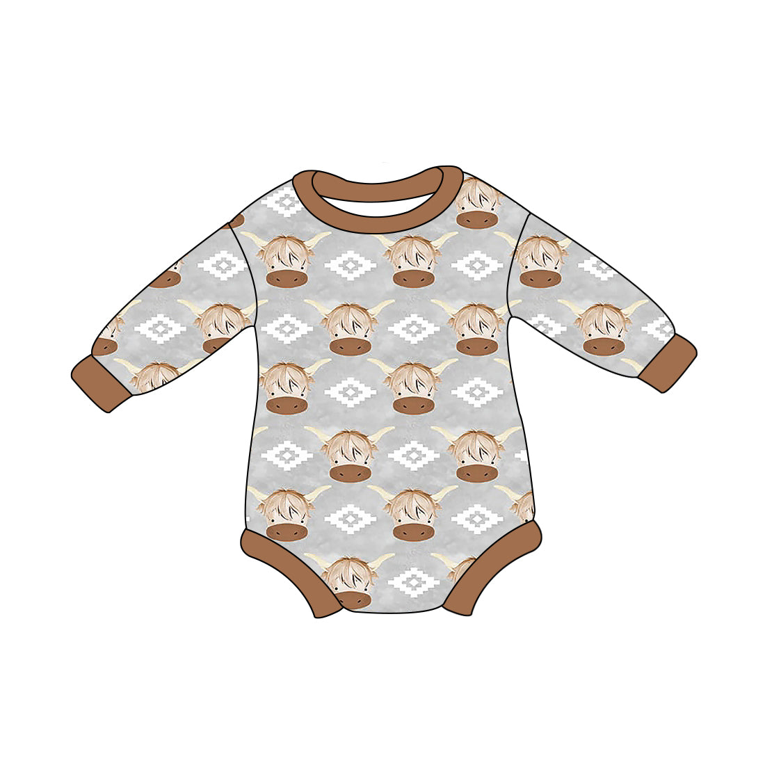 9.7 custom each style moq 5eta 4-6week Sibling Sister cow head baby boy sets and rompers match family design