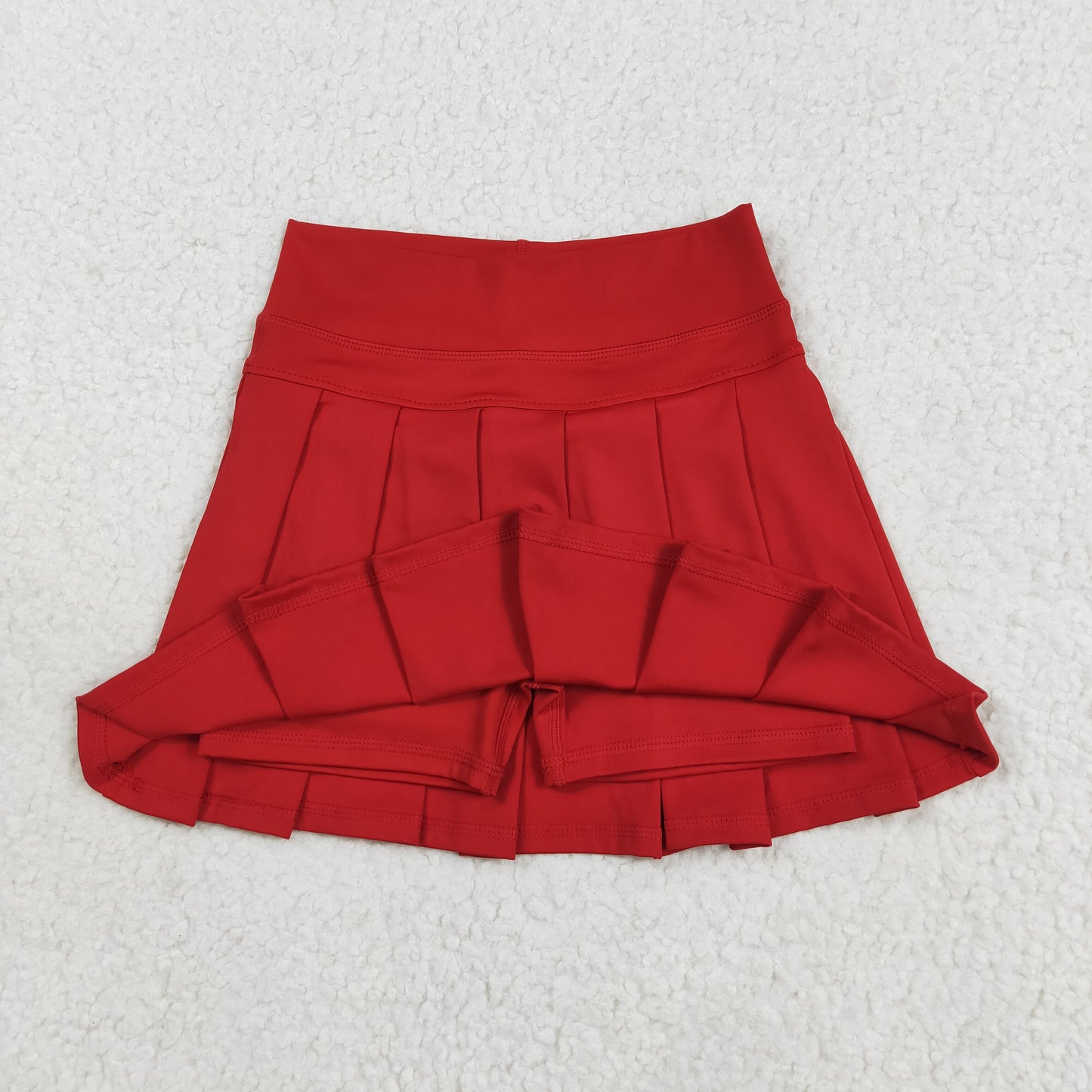 RTS NO MOQ(In Stock ) GLK0125 Solid Red Yoga Skirt