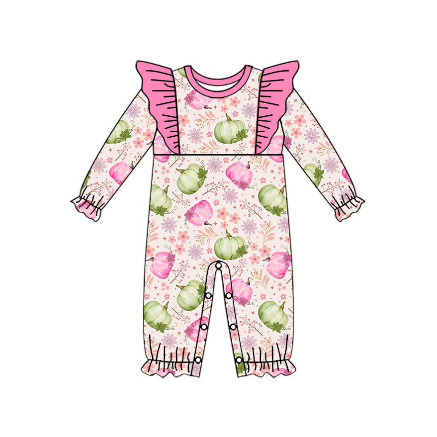 9.3 custom each style moq 5eta 4-6week Sibling Sister pumpkin pink baby girls sets and rompers match family design