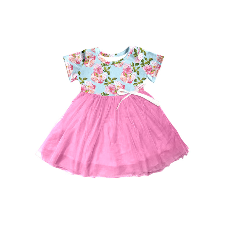 10.21 custom each style moq 5eta 4-6week Sibling Sister floral pink baby girl short sleeve briefs sets and dress match family design