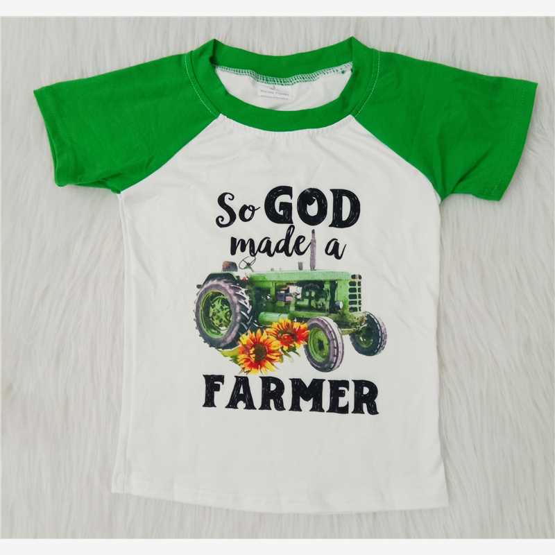 A8-2 Green short-sleeved top