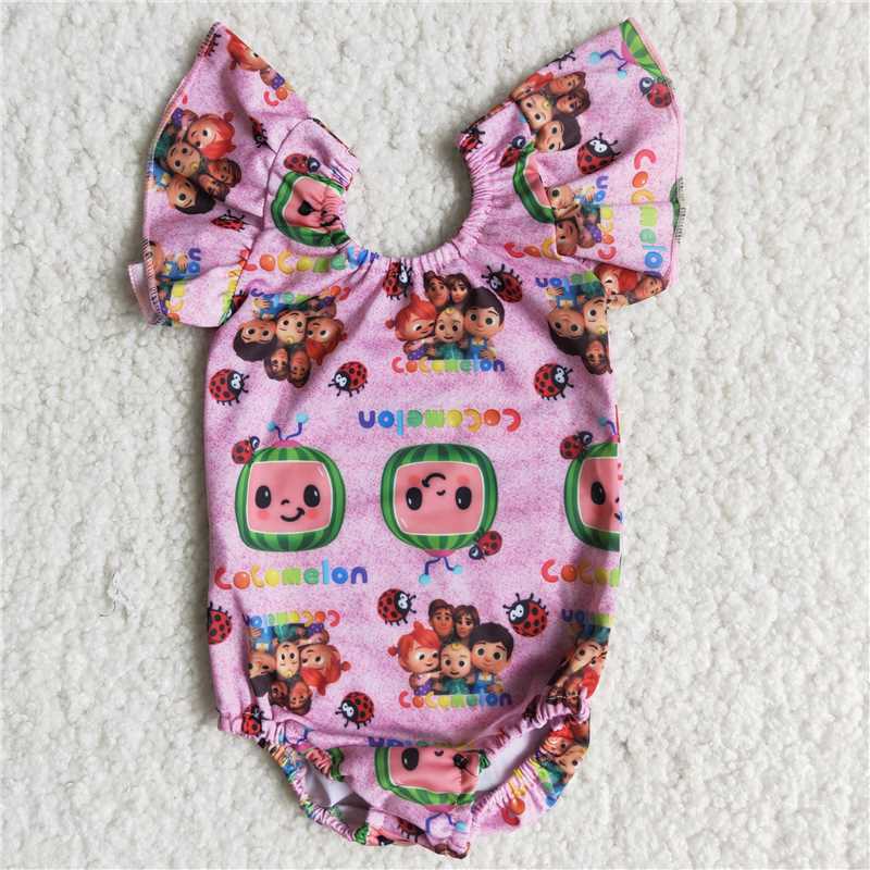 SALES NEW Watermelon Print Swimsuit for Baby Girls Infant Swimwear Summer Fashionable Kids' Clothing