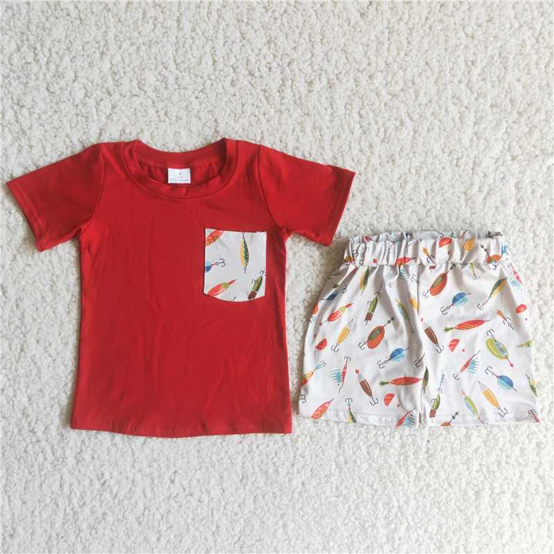 SALES NEW Red cartoon fishingsoft boy soft set