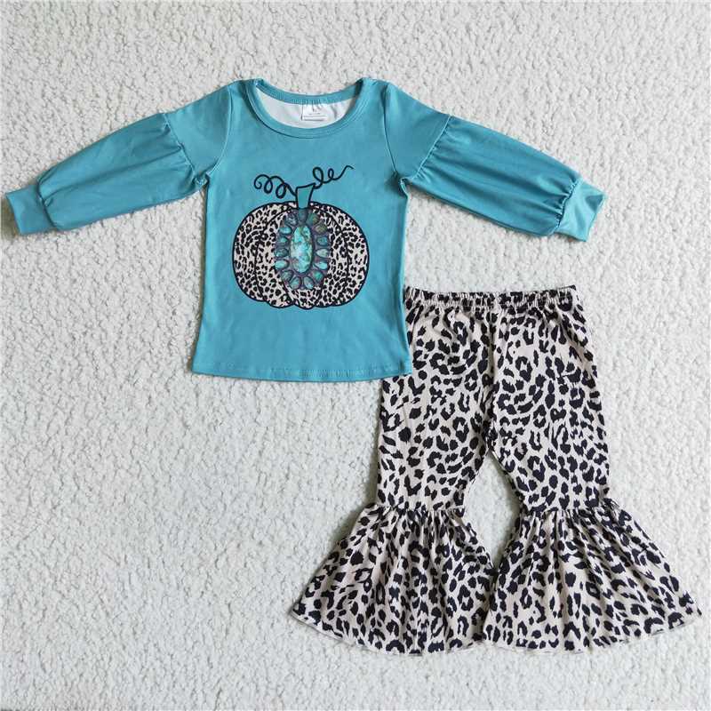 SALES NEW Baby girls fall pumpkin leopard pants clothes
