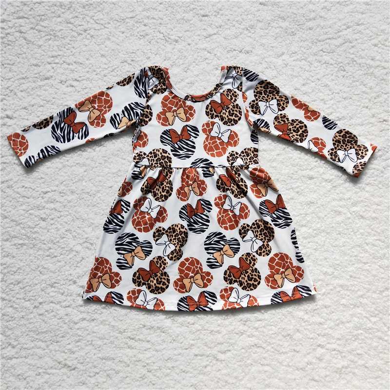 SALES NEW Baby Girls Animal Mouse Knee-Length Dress Cute Children's Fashion Outfit Soft Comfortable Fabric Baby Girl's Clothing