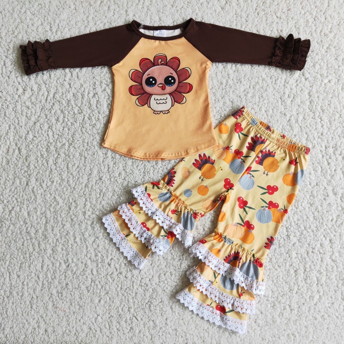 SALES NEW Girls Thanksgiving Turkey Themed Girls Thanksgiving Turkey Set Girls Thanksgiving Turkey Outfit