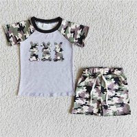 SALES NEW Boys Easter bunny camo shorts sets