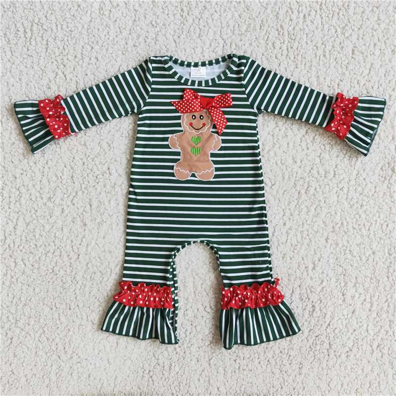 SALES NEW Girls Gingerbread Christmas romper