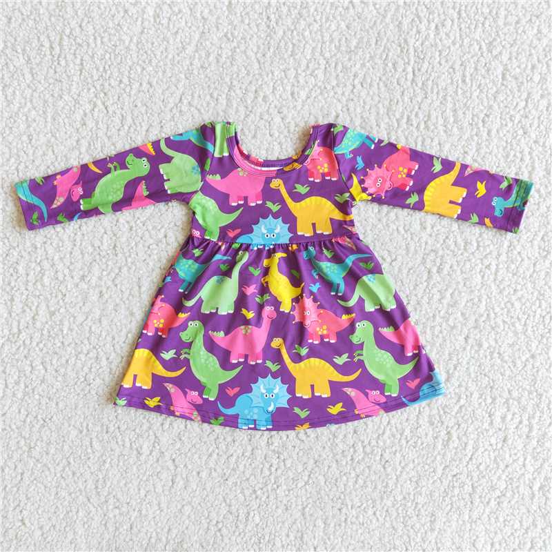 SALES NEW Colorful Print Girls Dress Children's Partywear Frock for Kids Age 3-12 Years