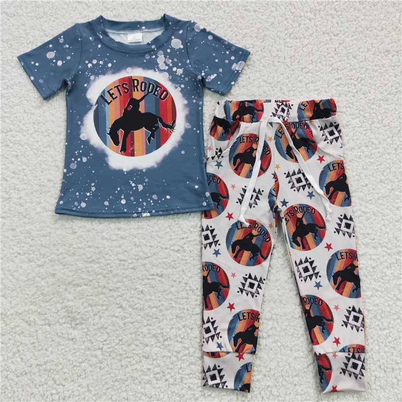 RTS Baby Girls Let's Rodeo Sibling Boys Western Pants Clothes Sets