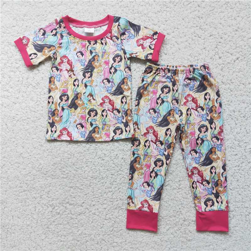 SALES NEW Baby Girls Short Sleeve Pants Pajamas Comfortable Sleepwear for Little Ones