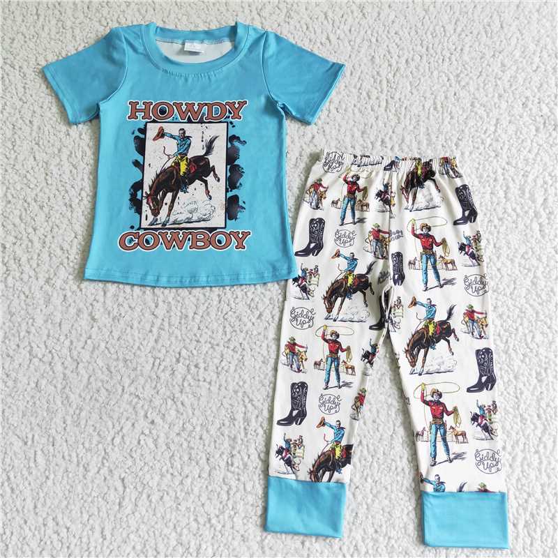 RTS NO MOQ Boys short-sleeved shirt pants clothing set