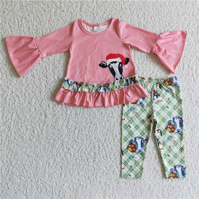 SALES NEW Pink Christmas heifer legging sets