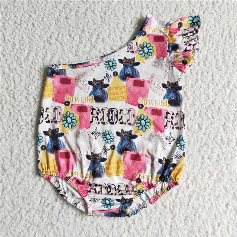 SALES NEW Baby Girls Rodeo Pink Rompers Cute Baby Girl Cotton Rompers for Infants Baby Girl Clothing Rompers