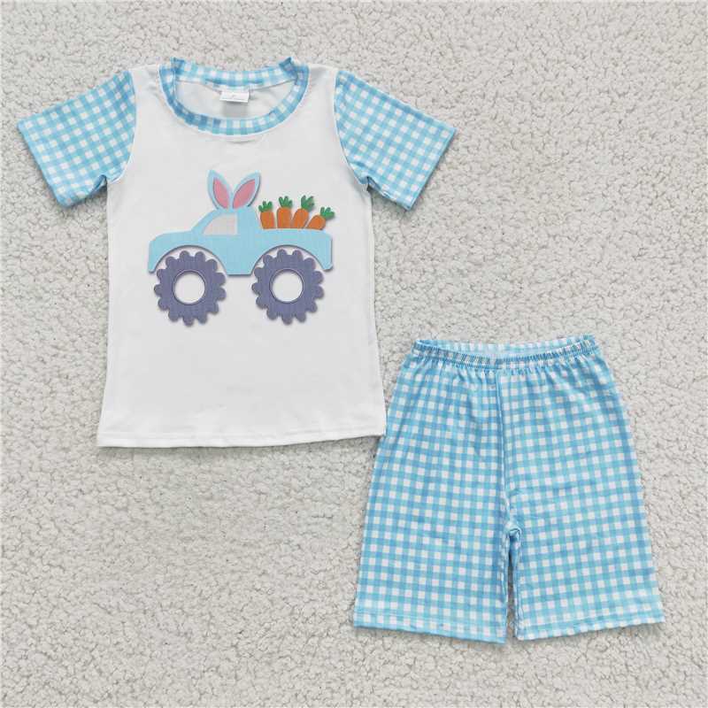 BSSO0091 Baby Boys Easter shorts sets