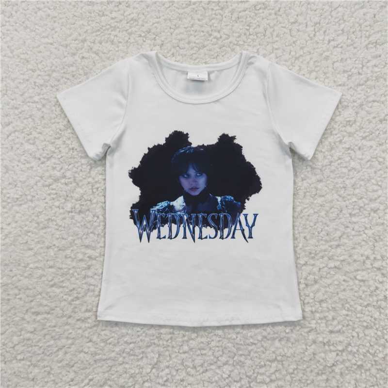 SALES NEW Baby Girls White Short Sleeve Tee Shirts Tops for Spring Summer Casual Cotton Blend Comfortable Fit Infant Outfit