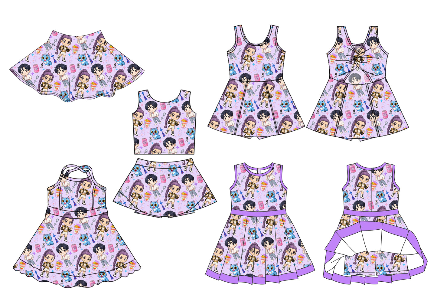 25.10.11 custom each style moq 5 eta 6-8week milk silk Sibling Sister baby girl sleeveless skirts sets and dress 3 and skirt match design
