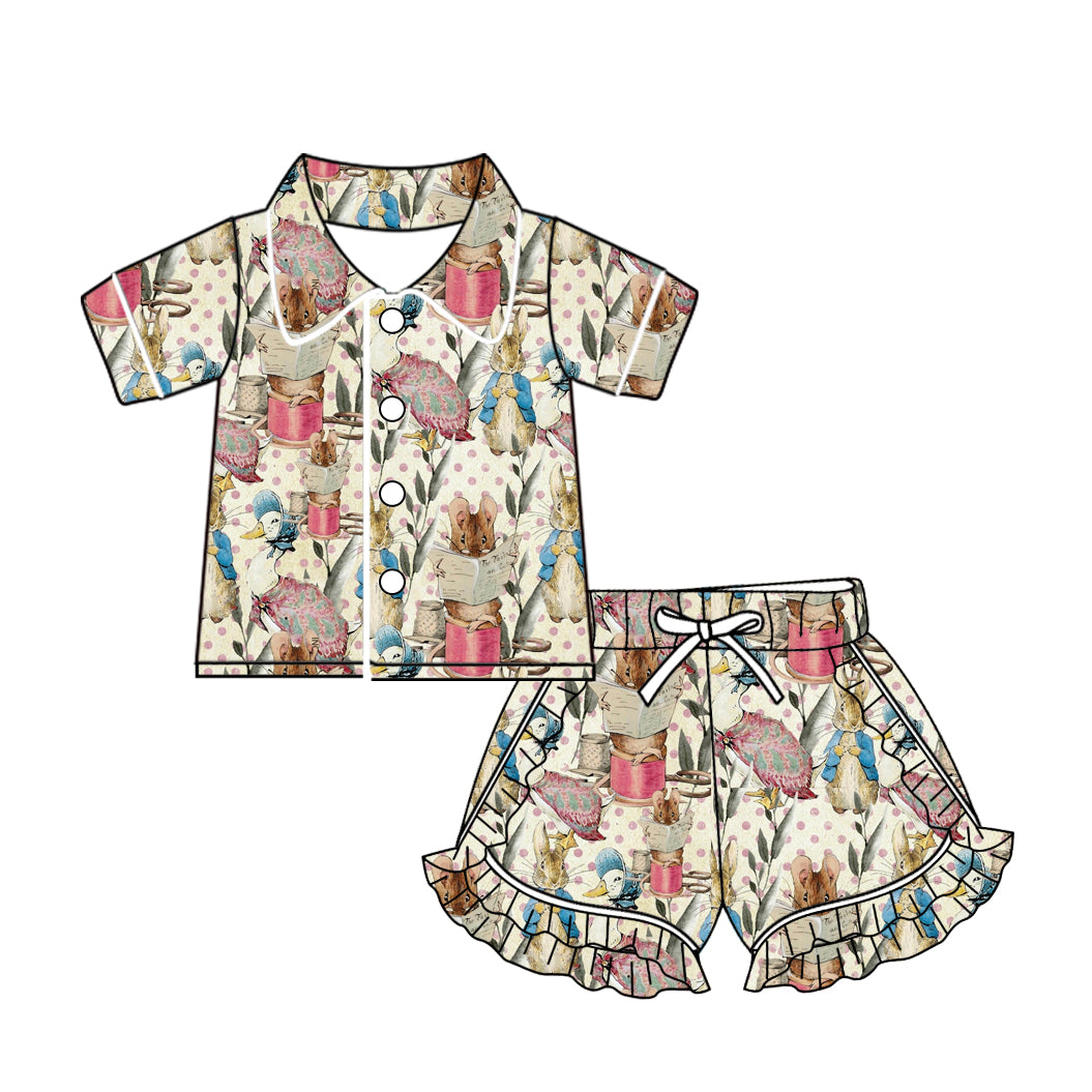 10.22 custom each style moq 5eta 4-6week baby kids clothes easter short sleeve shorts pajamas sets