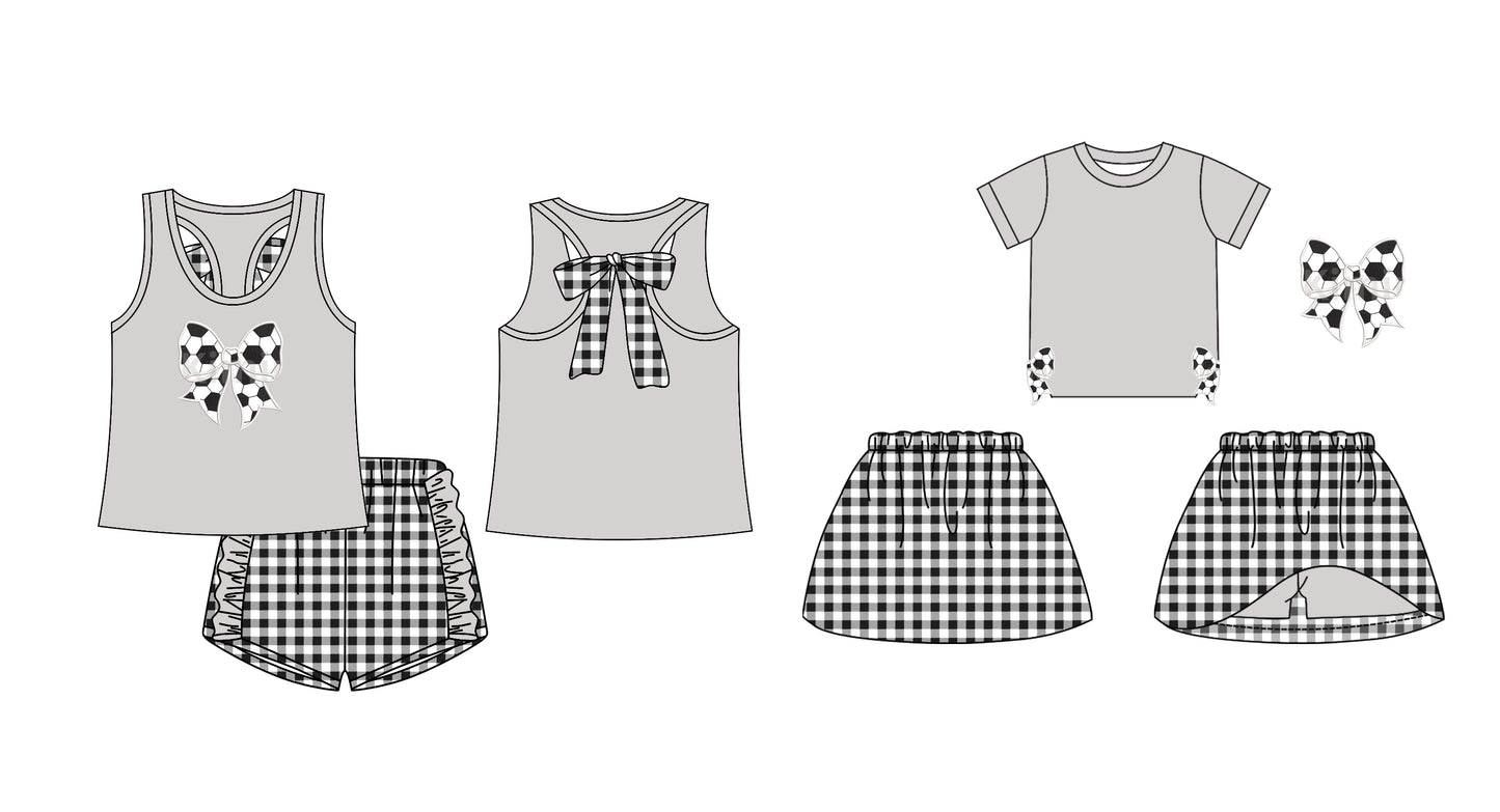 12.18 custom each style moq 5eta 4-6week Sibling Sister bow baby girl short sleeve shorts sets and dresses match design