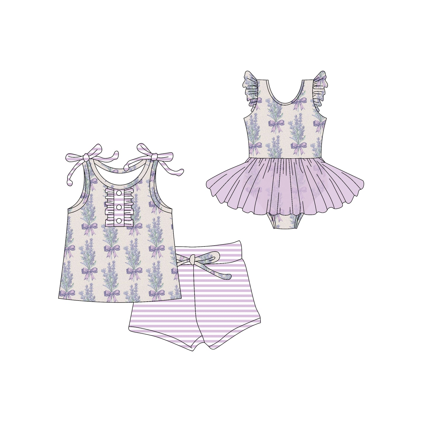 3.1 custom each style moq 5eta 4-6week Sibling Sister bow floral baby girl short sleeve shorts sets and romper match design