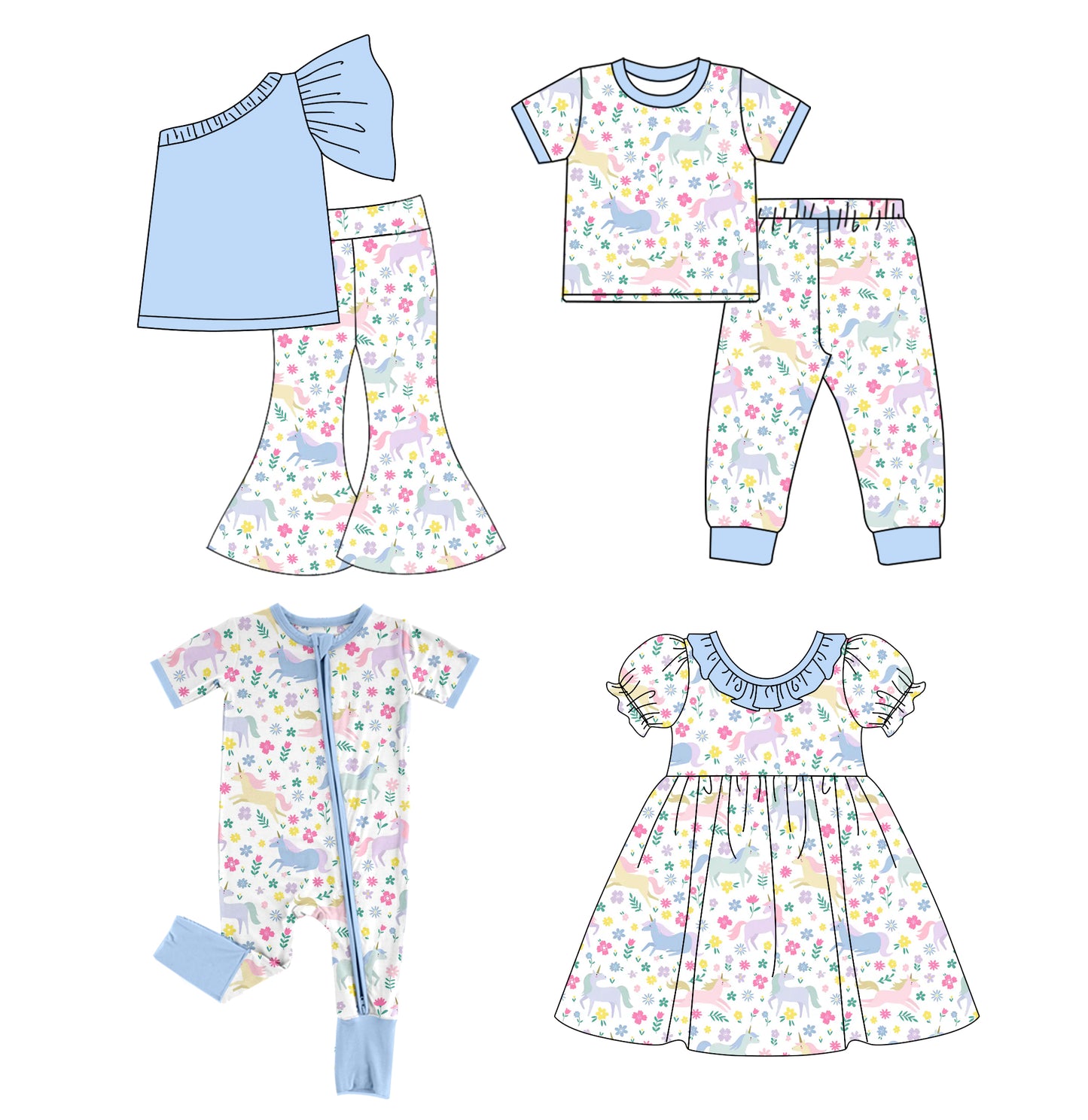 11.3 custom each style moq 5eta 4-6week Sibling Sister horse stars baby girl sets 1 and sets 2 and boy rompers and dress match family design