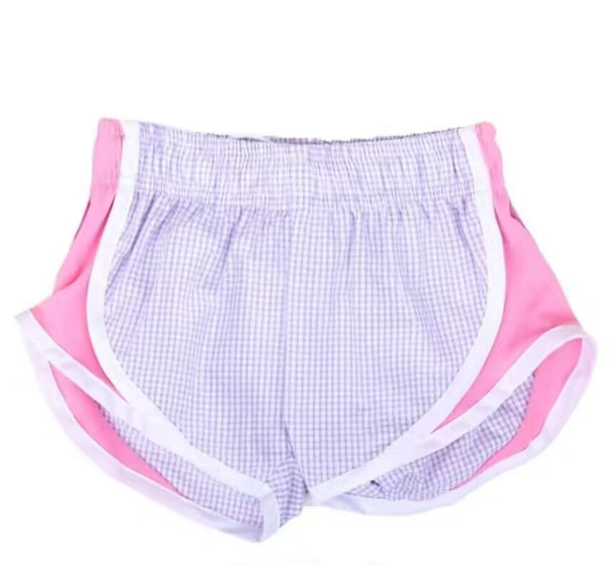 baby girls clothes light purple seersucker summer shorts