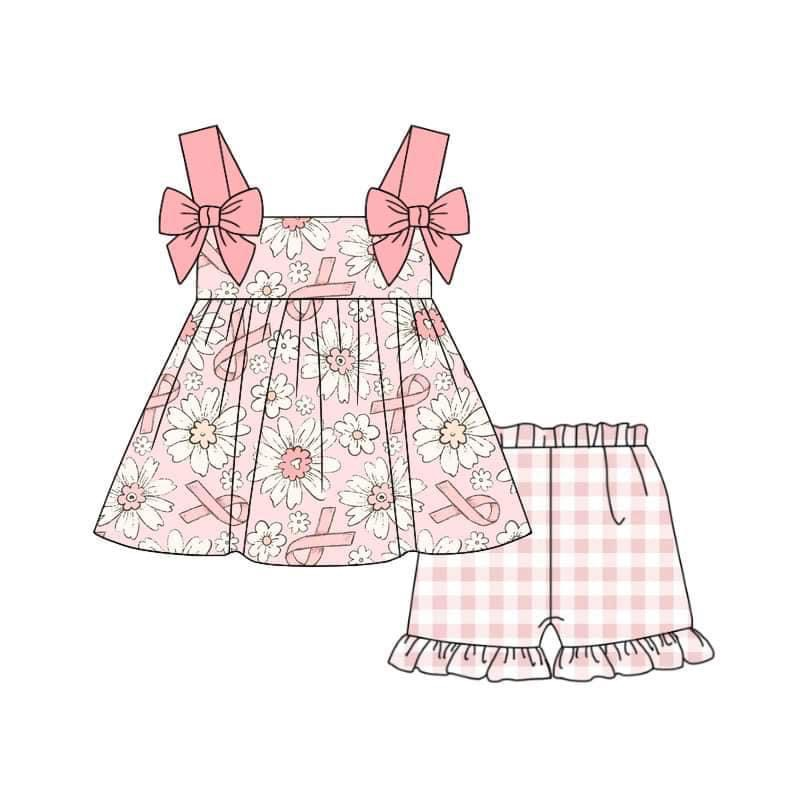 flowers with bow summer girls sets