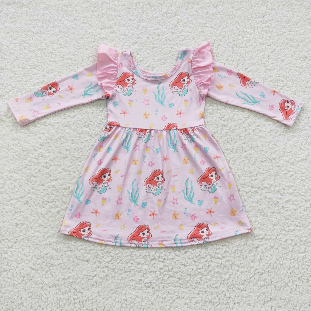 GLD0251 Pink Long Sleeve Dress