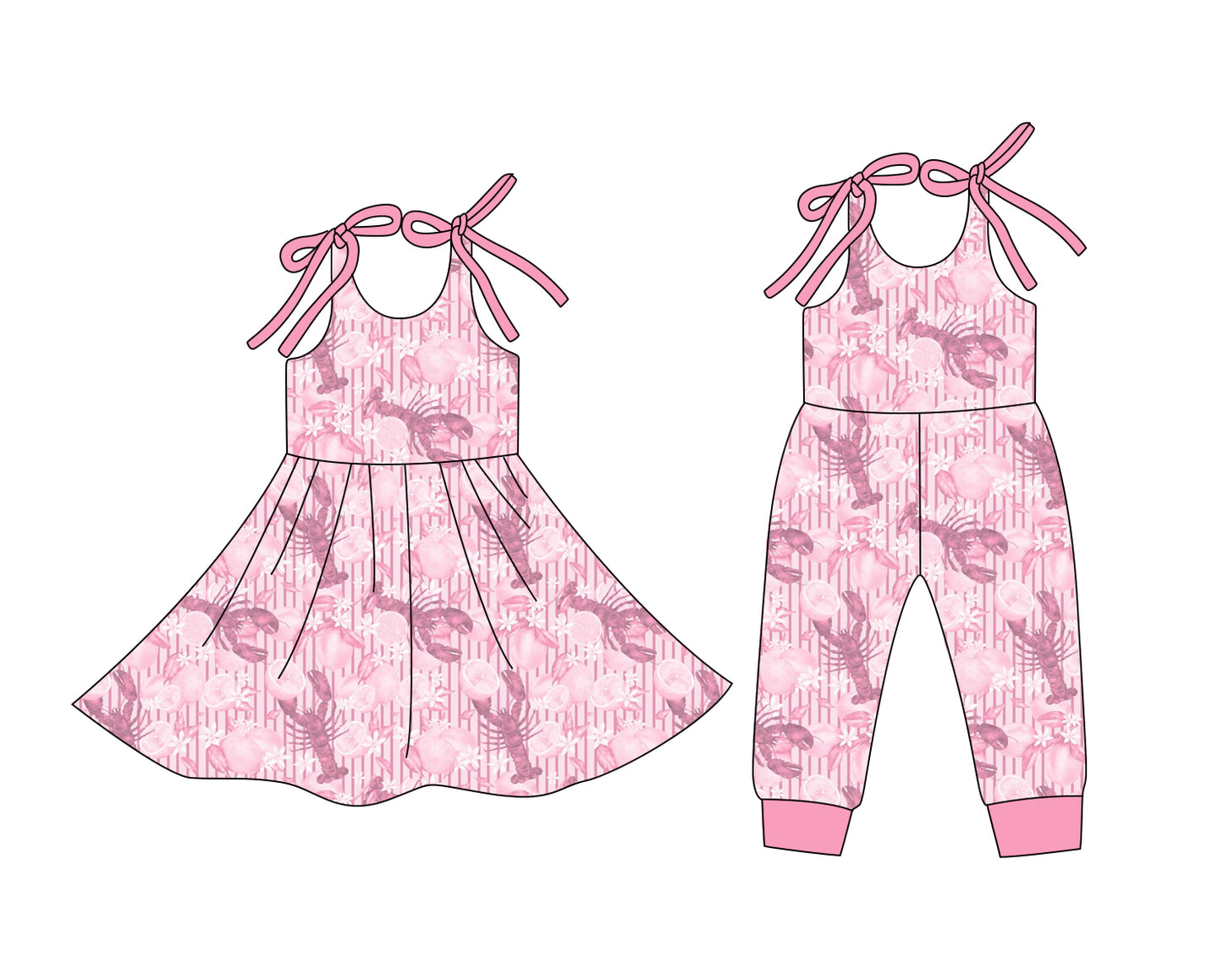 Custom moq 5 mix size Sibling Pink Sleeveless Dress Romper for Baby Girl Infant Summer Outfit Casual Comfortable Clothing