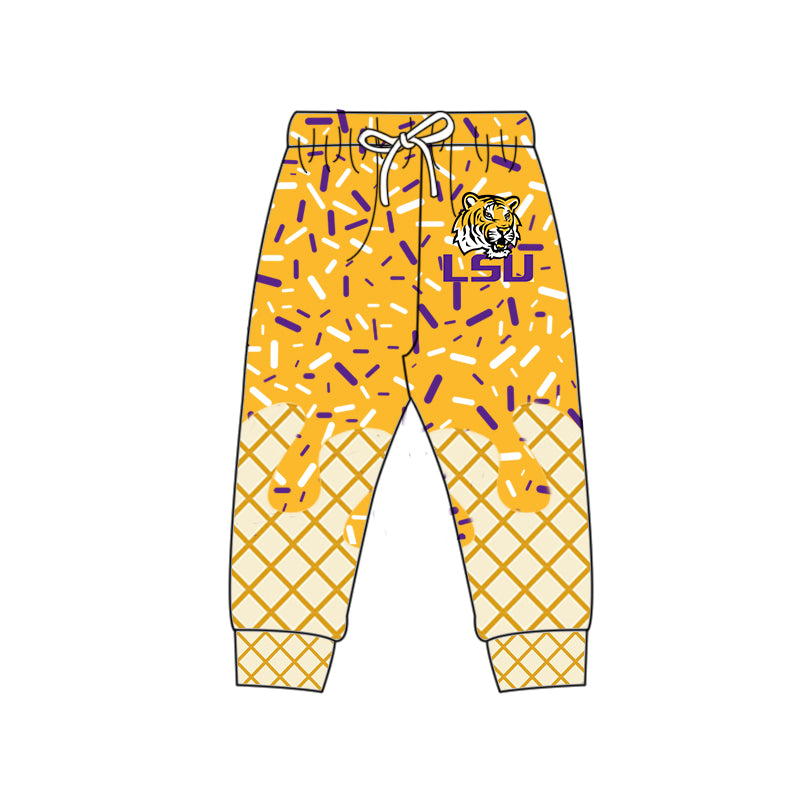 Custom summer teams baby girls clothes team gold hooded long sleeve tops and short sleeve top and dress and pants and shorts-25.5.28