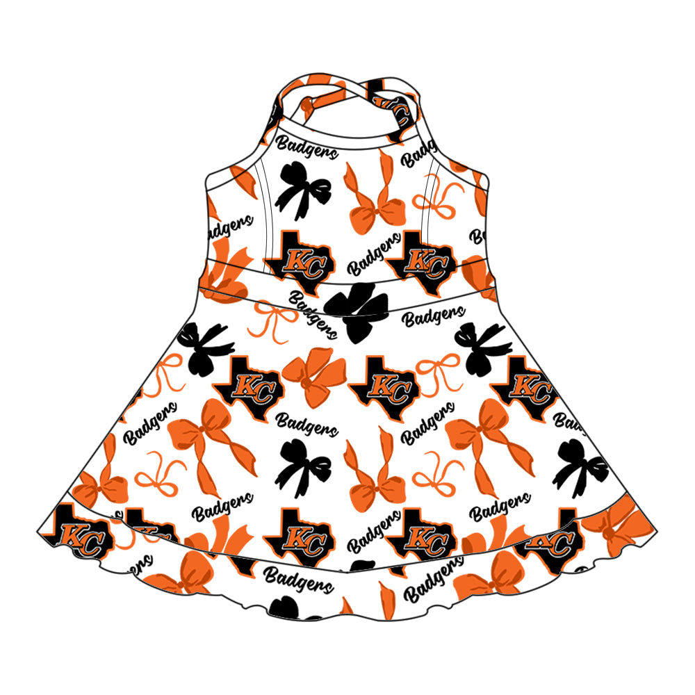 Custom moq 5 mix size milk silk summer teams baby girls clothes bow orange hooded long sleeve pants sets and skirts sets and dress 1 and dress 2 and top-25.8.2